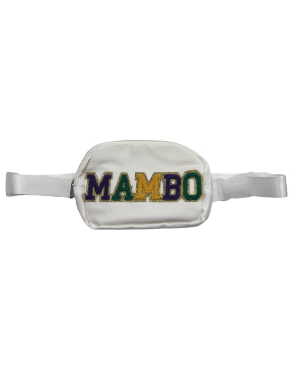 Mardi Gras Belt Bag Mambo White NWOT Festival Parades